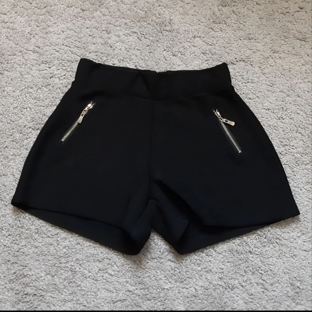 Black High-Waisted Shorts